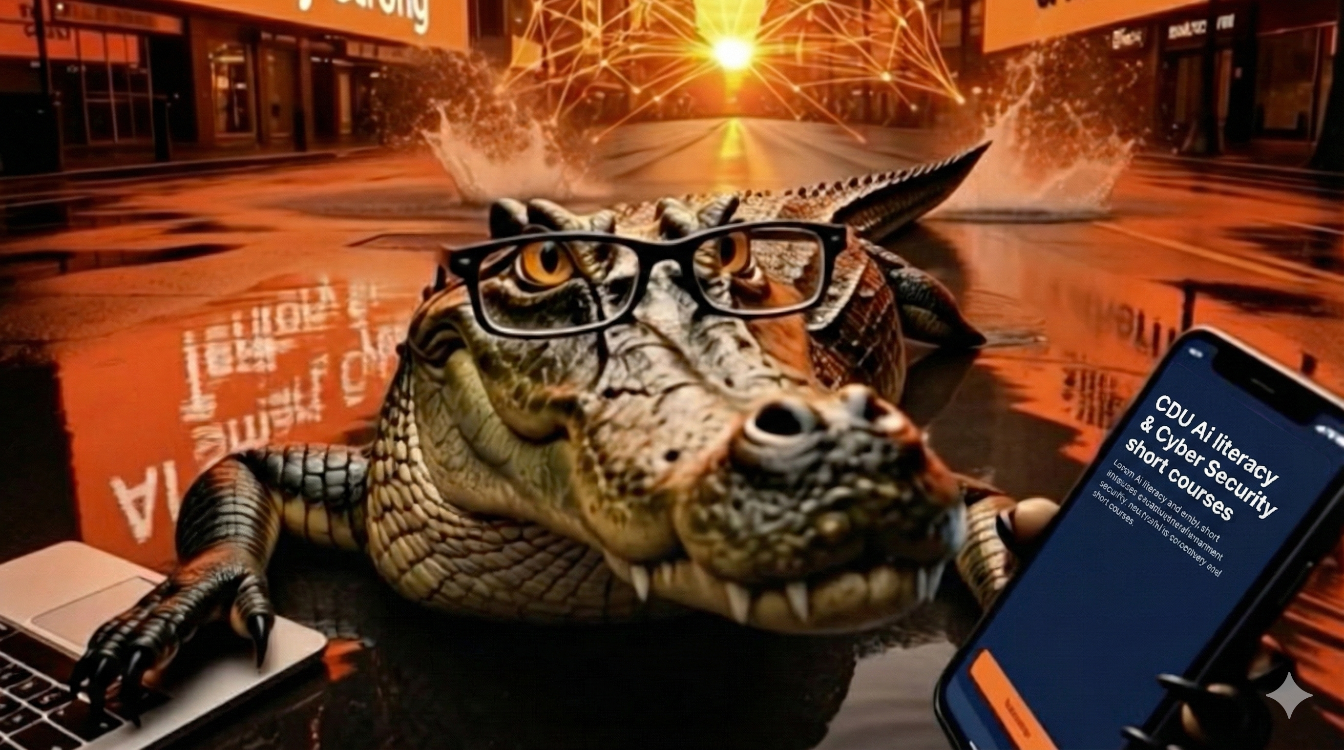 AI and Cyber Security Crocodile mascot